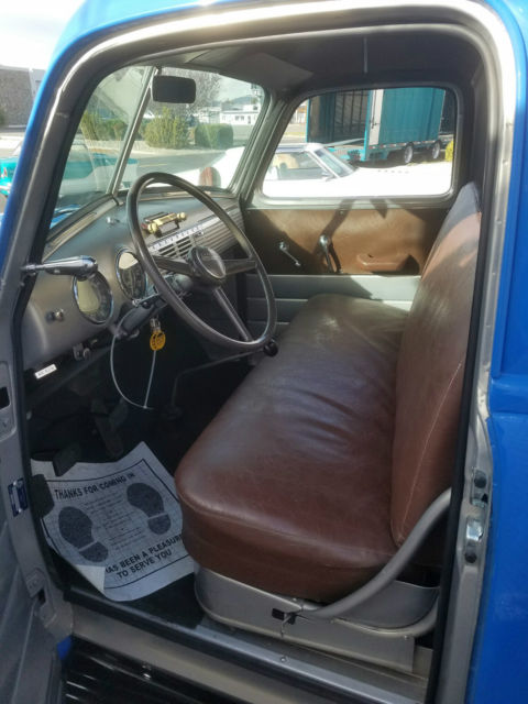 blue 1950 Chevrolet Other Pickups with Brown interior