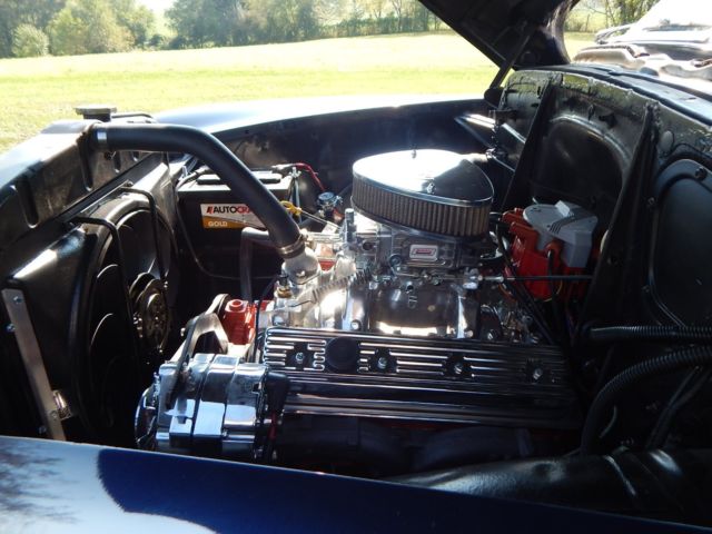BLUE/White 1951 Chevrolet Bel Air/150/210 Coupe with Blue/Gray interior