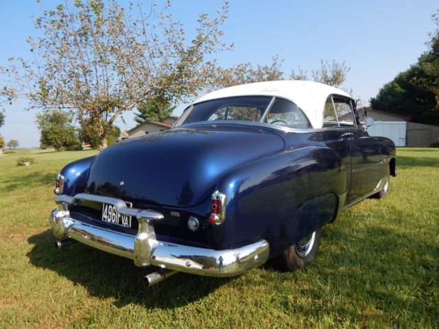 BLUE/White 1951 Chevrolet Bel Air/150/210 Coupe with Blue/Gray interior