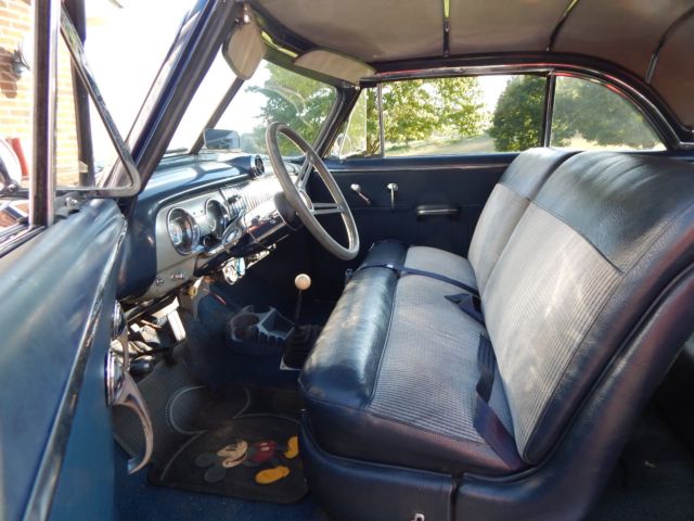 BLUE/White 1951 Chevrolet Bel Air/150/210 Coupe with Blue/Gray interior