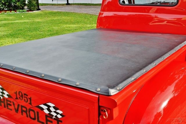 Red 1951 Chevrolet 3100 Pickup Truck with Black interior