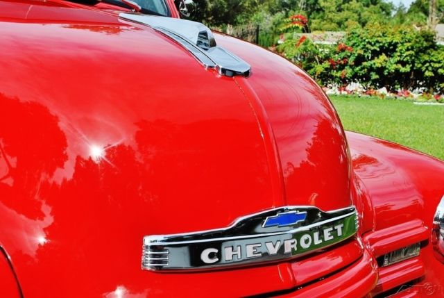 Red 1951 Chevrolet 3100 Pickup Truck with Black interior