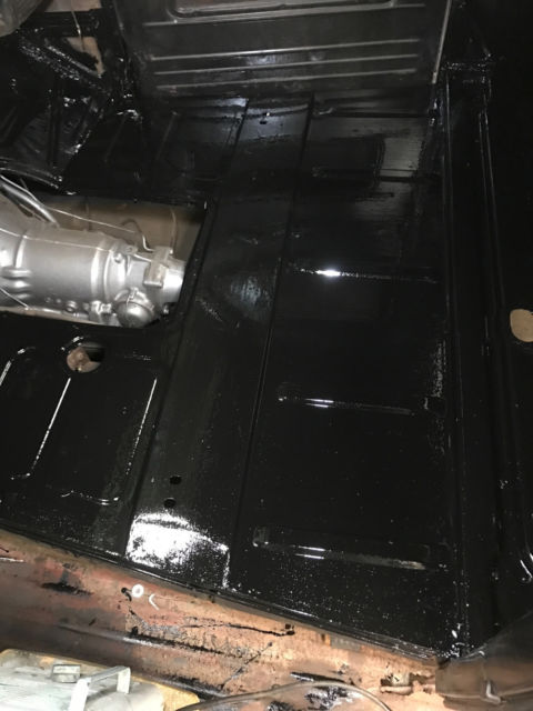Black 1952 Ford F-100 Cab & Chassis with Brown interior