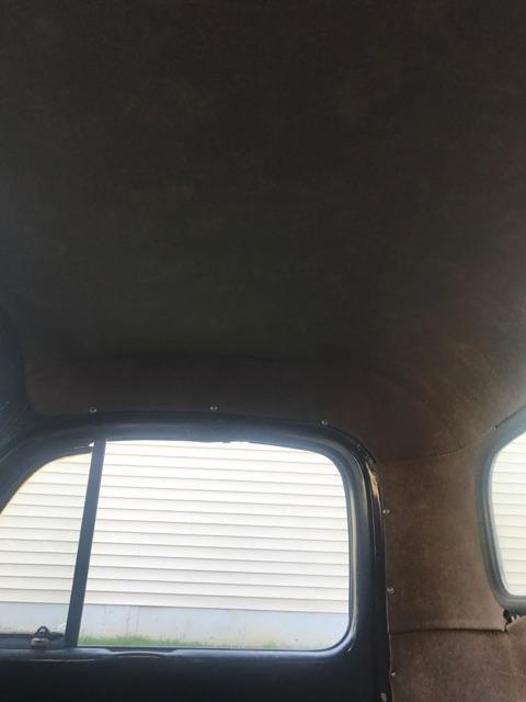 Black 1952 Ford F-100 Cab & Chassis with Brown interior