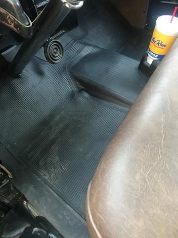 Black 1952 Ford F-100 Cab & Chassis with Brown interior