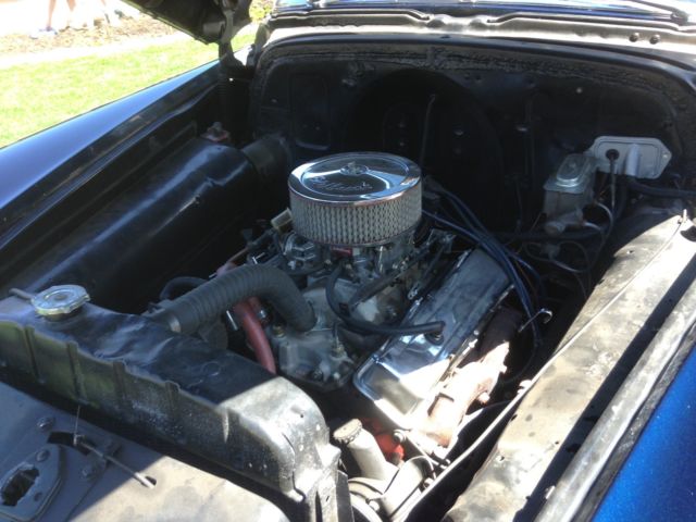 Blue 1952 Ford 2 door coupe Hard Top with Gray interior