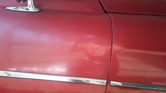 red 1954 Chevrolet Bel Air/150/210 2 door post