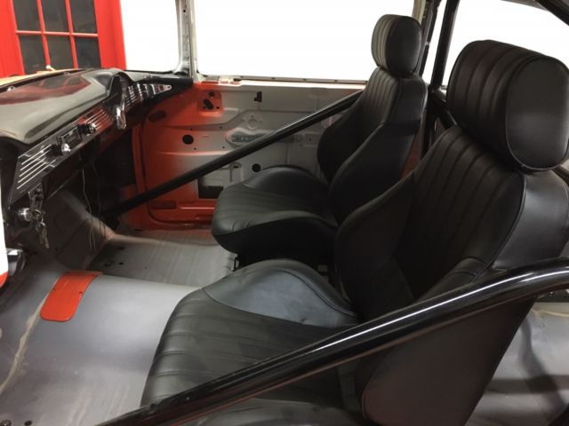 Orange 1955 Chevrolet Bel Air/150/210 2 Door Sedan with none interior