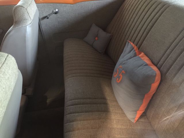 Orange/Silver 1955 Chevrolet Bel Air/150/210 Coupe with Brown interior