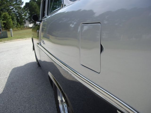 black/gray 1955 Chevrolet Bel Air/150/210 Sedan with Black interior