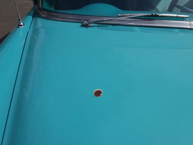 Blue 1956 Chevrolet Bel Air/150/210 Coupe with Green interior