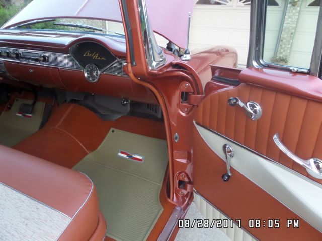 Gold 1956 Chevrolet Bel Air/150/210 Coupe with Tan interior
