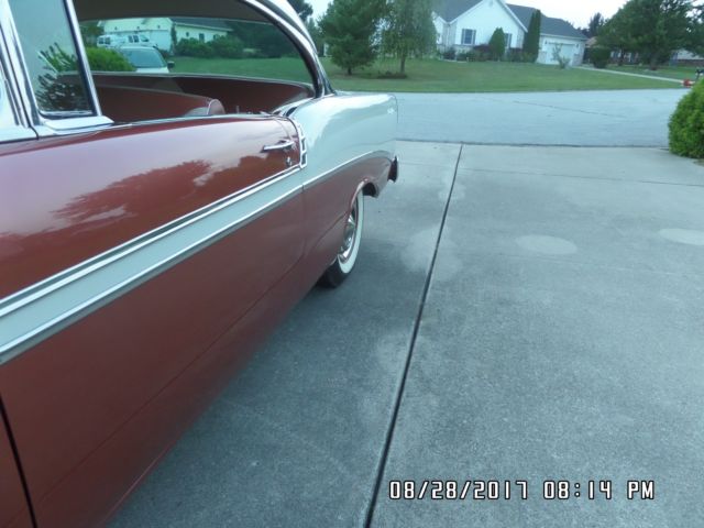 Gold 1956 Chevrolet Bel Air/150/210 Coupe with Tan interior