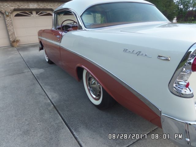 Gold 1956 Chevrolet Bel Air/150/210 Coupe with Tan interior