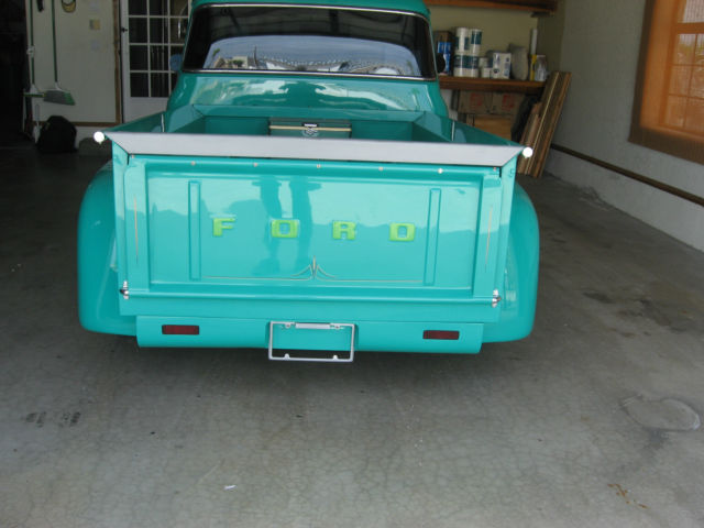 Seafoam Green 1956 Ford F-100 Standard Cab Pickup with Gray interior