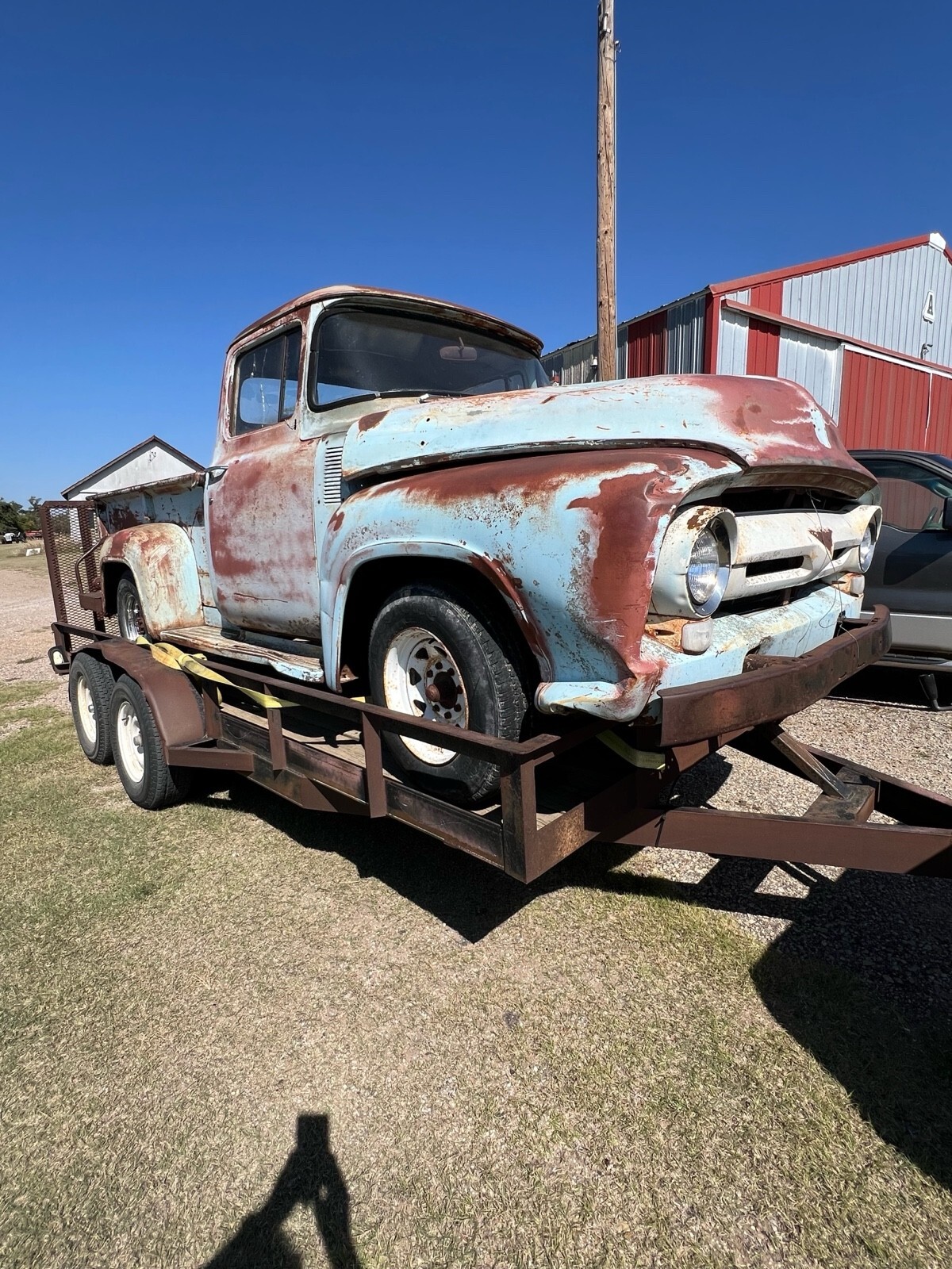 Blue 1956 Ford F250