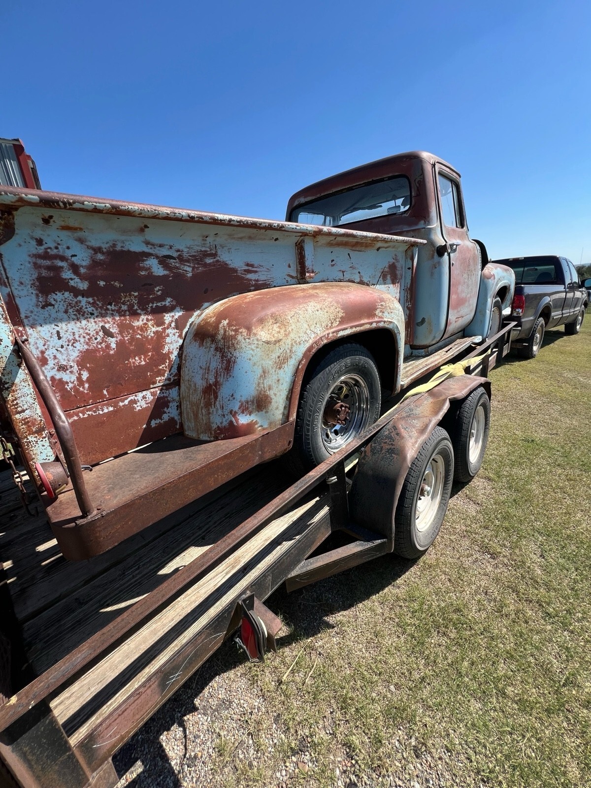 Blue 1956 Ford F250