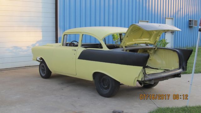 Yellow 1957 Chevrolet Bel Air/150/210