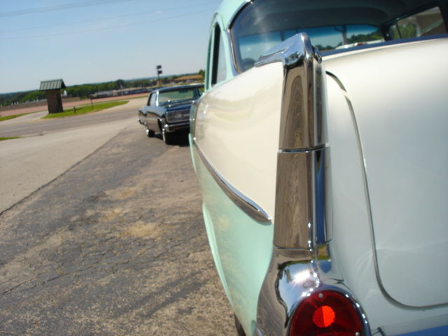 Green 1957 Chevrolet Bel Air/150/210 CHEVY 150 with Black interior