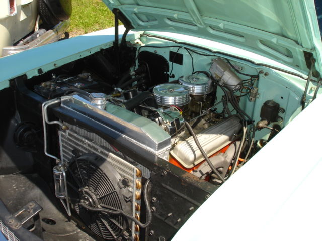 Green 1957 Chevrolet Bel Air/150/210 CHEVY 150 with Black interior