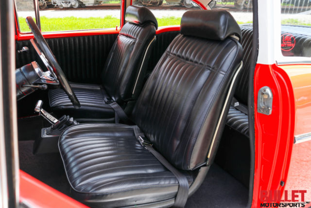 Red 1957 Chevrolet Bel Air/150/210 Coupe with Black interior