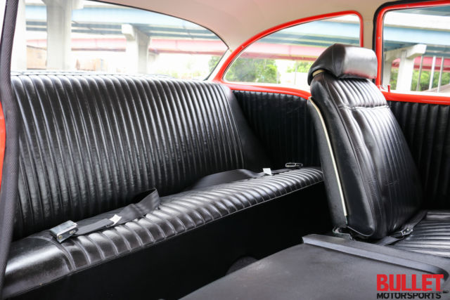 Red 1957 Chevrolet Bel Air/150/210 Coupe with Black interior
