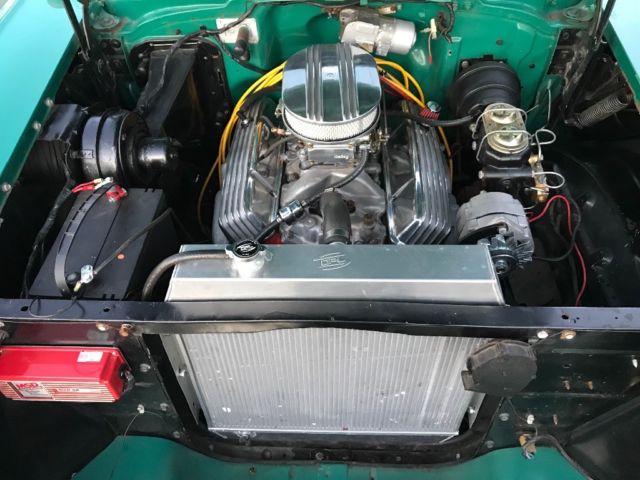 Green 1957 Chevrolet Bel Air/150/210 Coupe with Green interior
