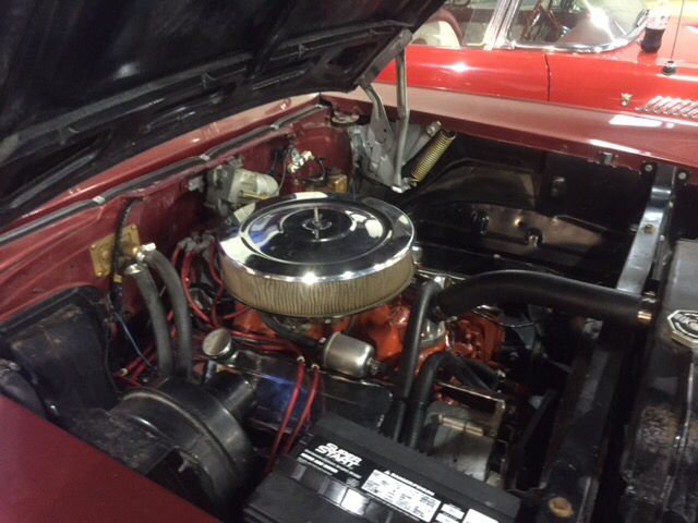 Burgundy 1957 Chevrolet Bel Air/150/210 Coupe with Black interior