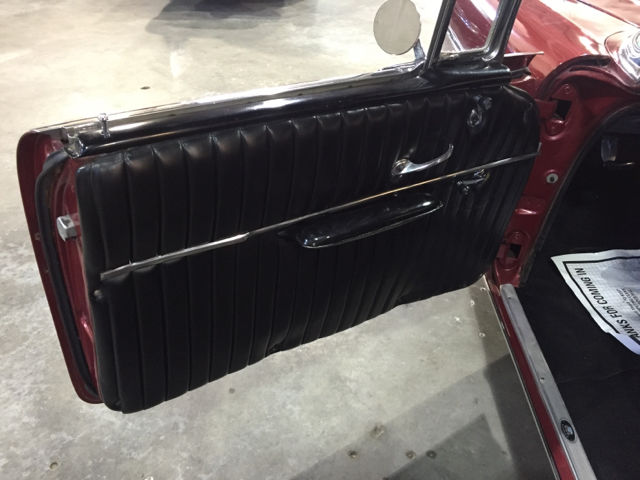Burgundy 1957 Chevrolet Bel Air/150/210 Coupe with Black interior