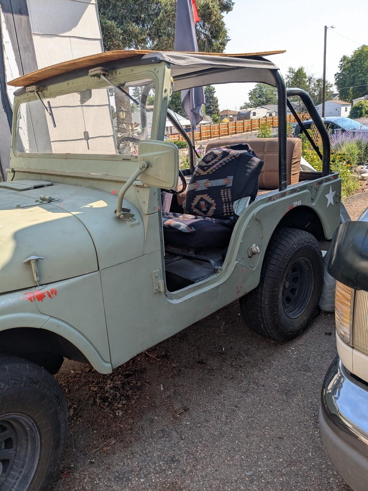 Grey 1957 Willys CJ-2A