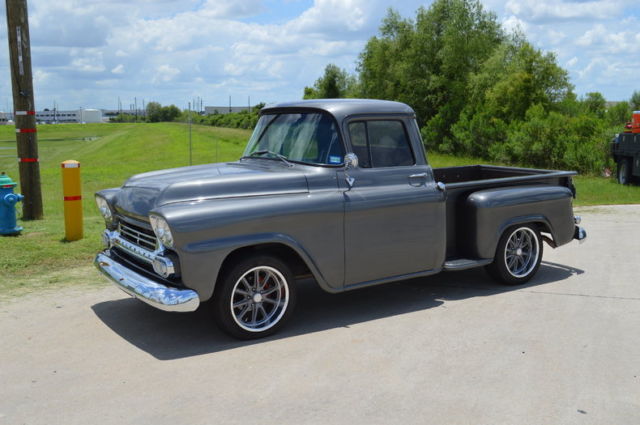 Gray 1959 Chevrolet 3100 Pickup (Truck) with Gray interior