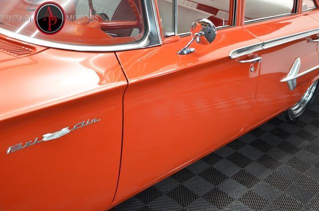 Red 1960 Chevrolet Bel Air/150/210 -- with White interior