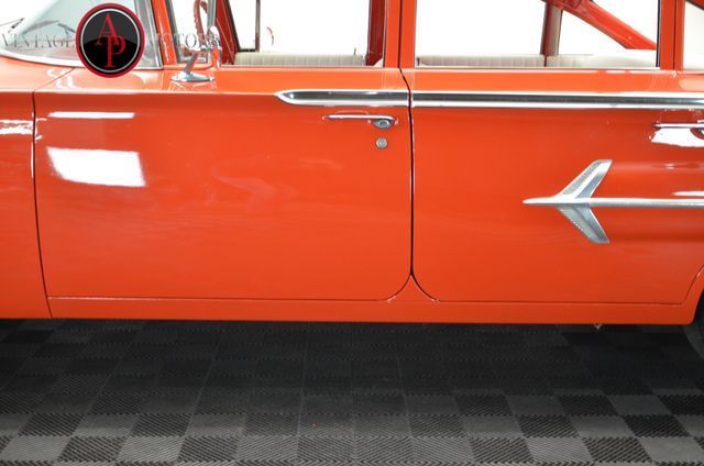 Red 1960 Chevrolet Bel Air/150/210 -- with White interior