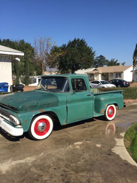 Green 1961 Chevrolet C-10 with Green interior