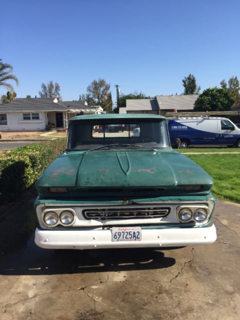 Green 1961 Chevrolet C-10 with Green interior