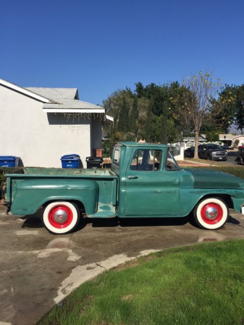 Green 1961 Chevrolet C-10 with Green interior