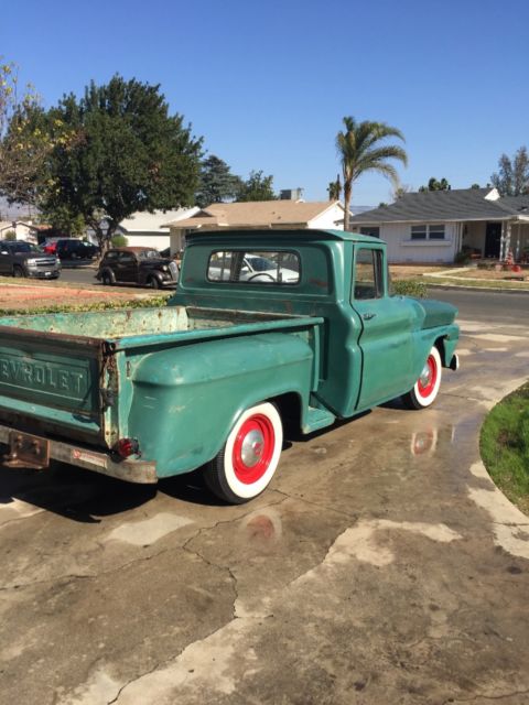 Green 1961 Chevrolet C-10 with Green interior