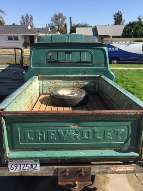 Green 1961 Chevrolet C-10 with Green interior