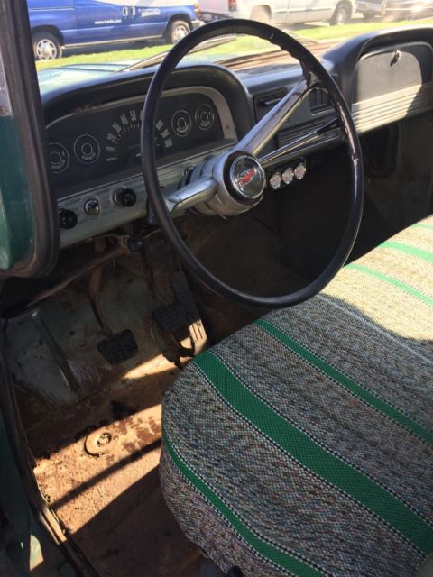 Green 1961 Chevrolet C-10 with Green interior