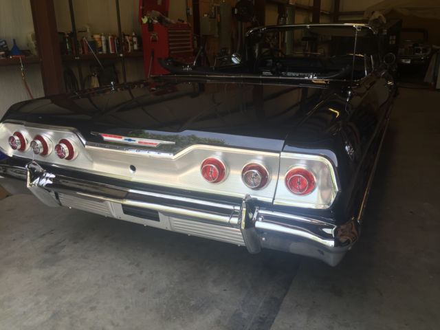 Black 1963 Chevrolet Impala Convertible