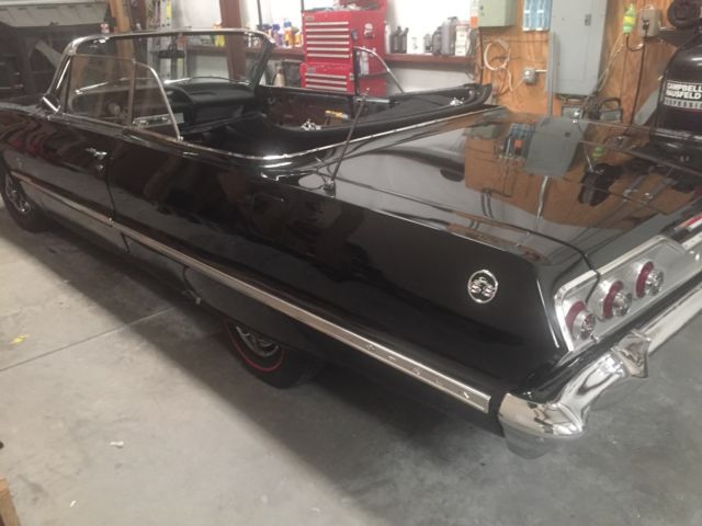 Black 1963 Chevrolet Impala Convertible