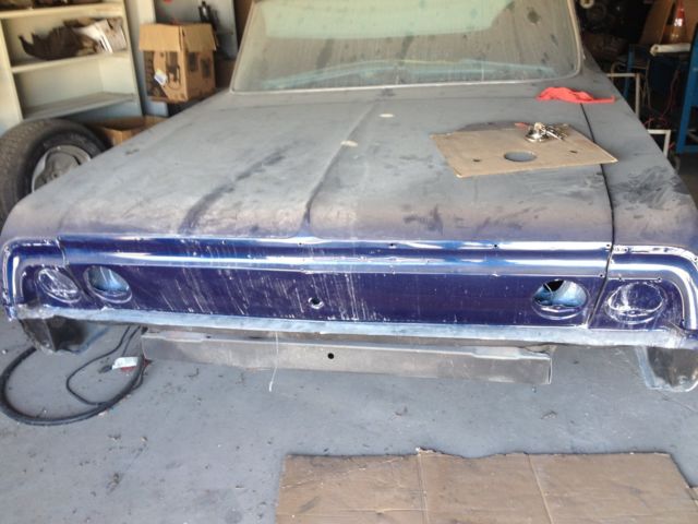 blue 1964 Chevrolet Bel Air/150/210 Sedan with Blue interior