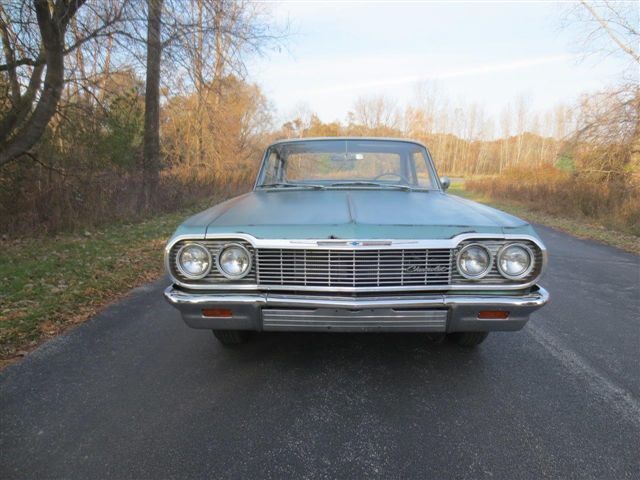 Blue 1964 Chevrolet Biscayne Coupe with Blue interior