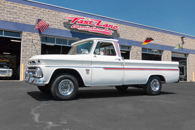 White 1964 Chevrolet C-10 Pickup (Truck) with Red interior