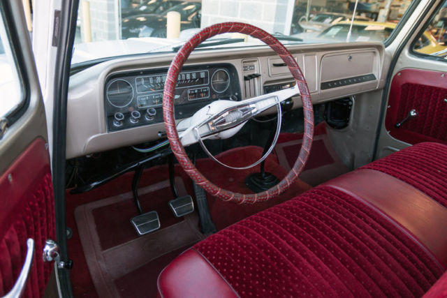 White 1964 Chevrolet C-10 Pickup (Truck) with Red interior