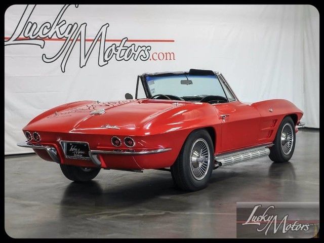 Red 1964 Chevrolet Corvette Convertible with Black interior