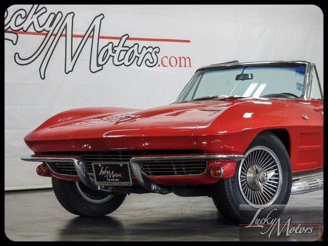 Red 1964 Chevrolet Corvette Convertible with Black interior