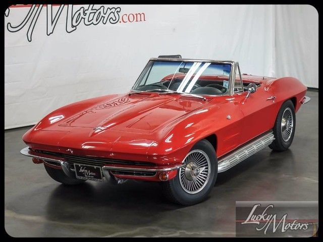 Red 1964 Chevrolet Corvette Convertible with Black interior