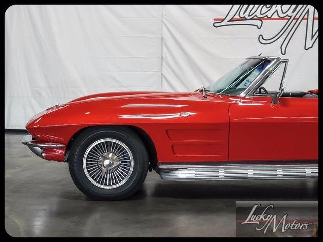 Red 1964 Chevrolet Corvette Convertible with Black interior