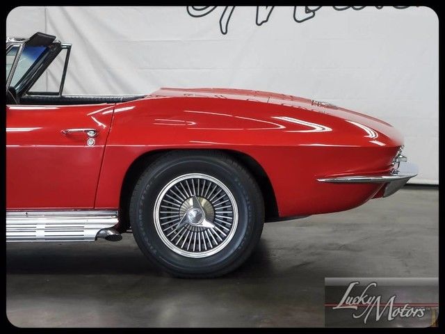 Red 1964 Chevrolet Corvette Convertible with Black interior